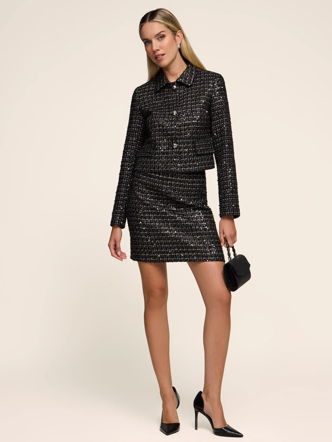 Sequin & Tweed Jacket - Image 2
