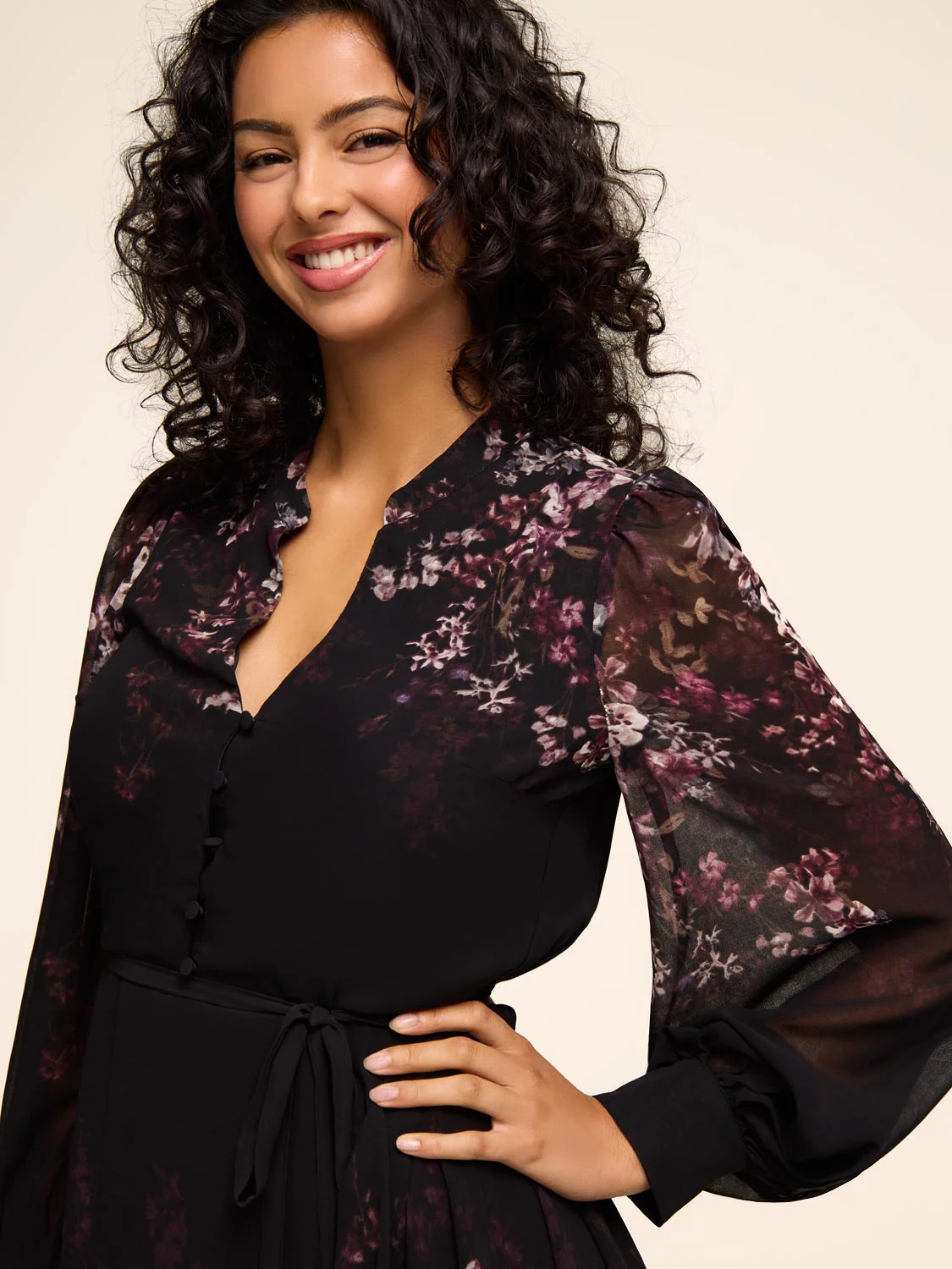 Fit & Flare Floral Mini Dress - Image 4