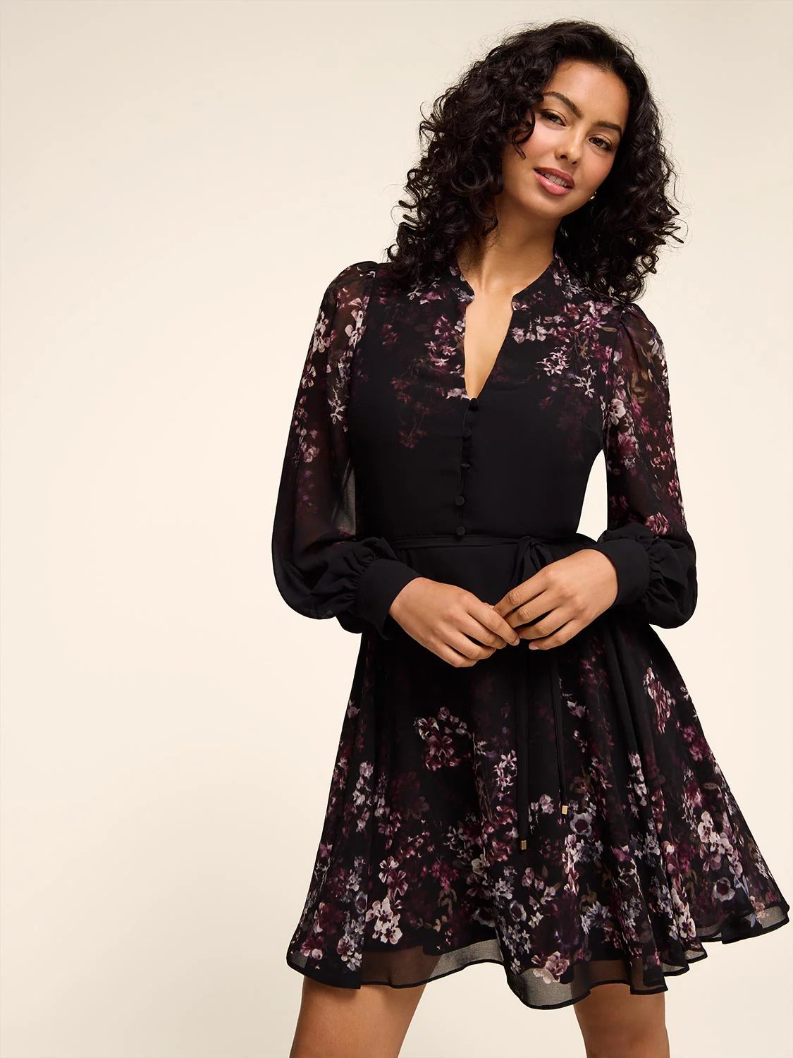 Fit & Flare Floral Mini Dress - Image 5