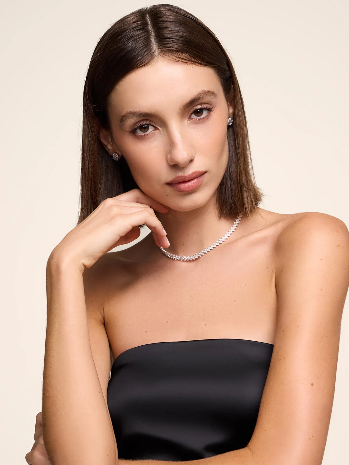Strapless Satin Mini Dress With Bubble Hem - Image 4