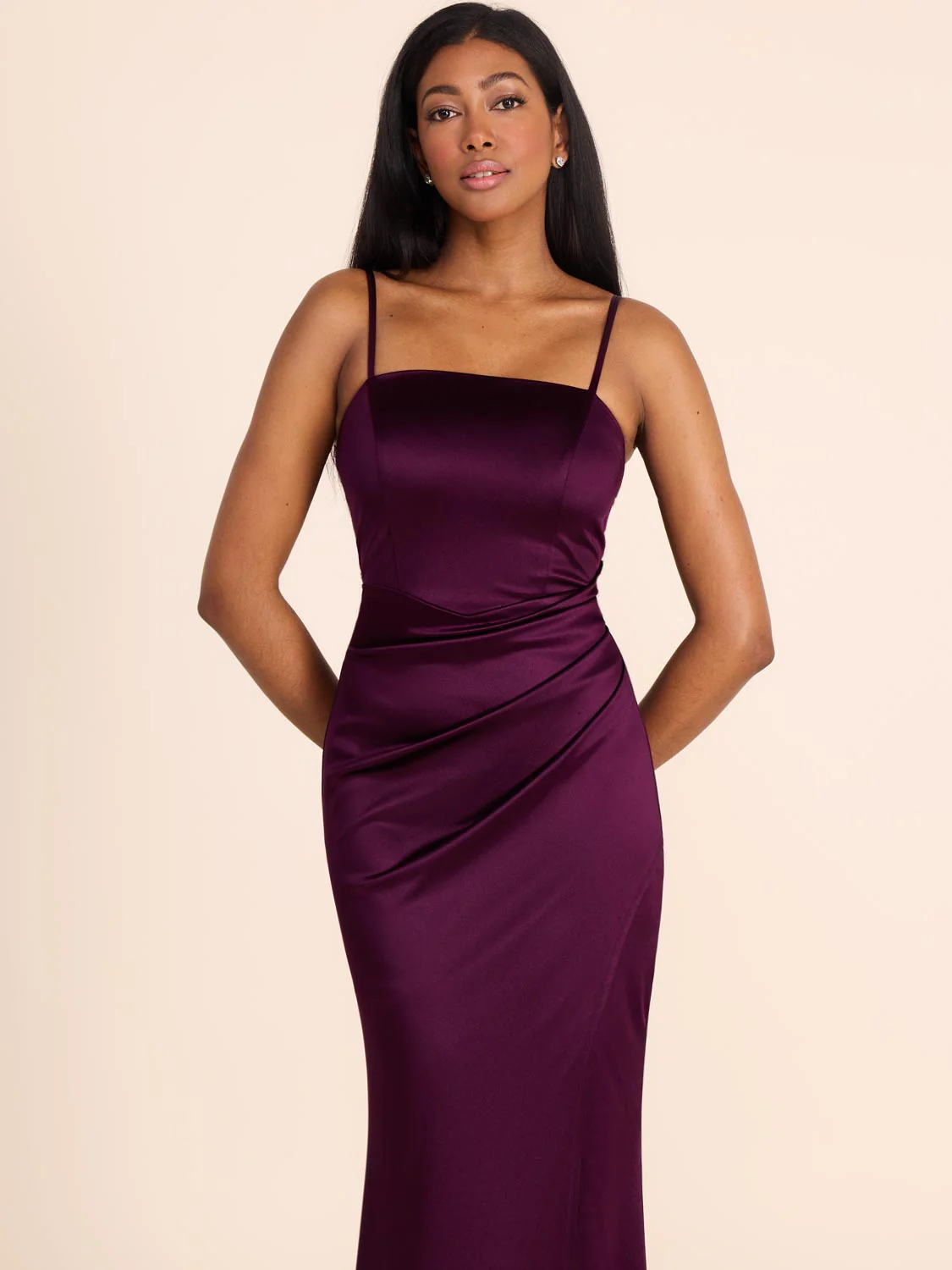 Satin Gown With Pleating - Image 4
