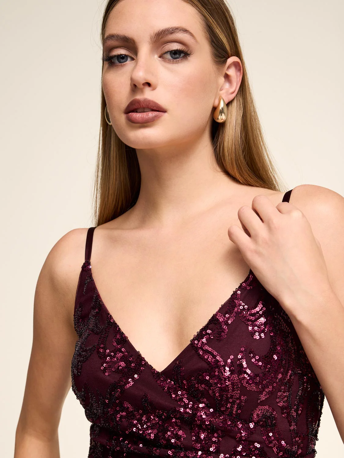 Crossover Sequin Gown - Image 5