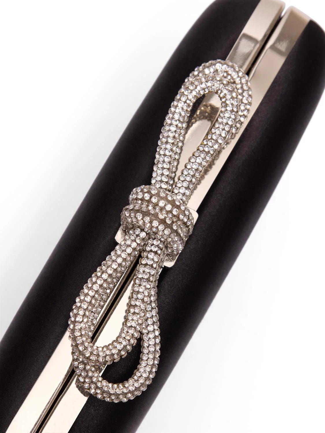Satin Minaudiere With Rhinestine Bow - Image 2