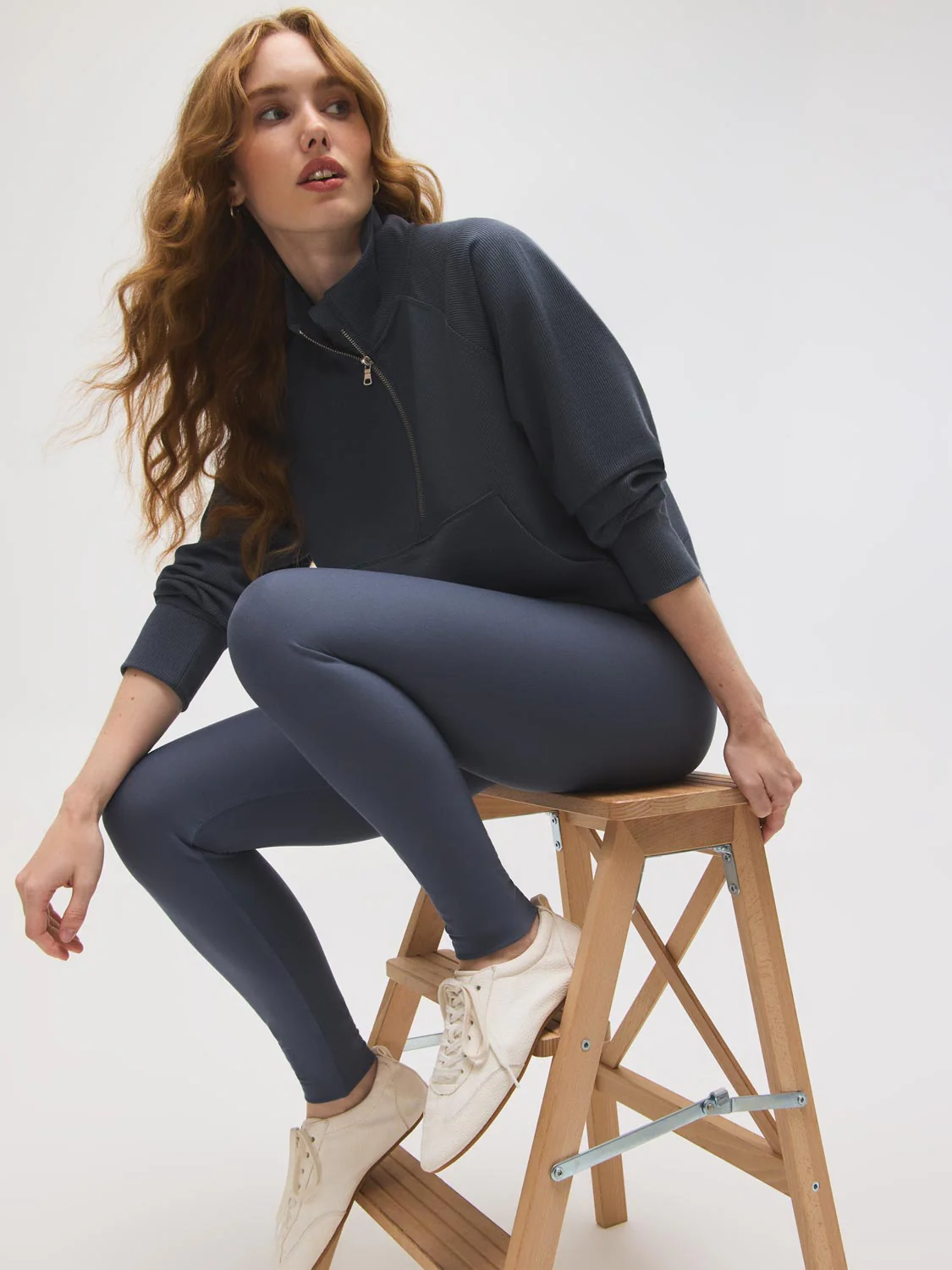 Wide Waistband Brushed Leggings - Image 6